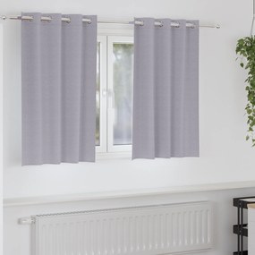 vidaXL Cortinas 2 pcs Cinza Metálico 140 x 140 cm Poliéster