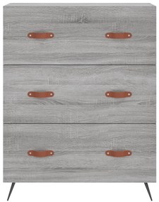 Armário alto 69,5x34x180 cm derivados de madeira sonoma cinza