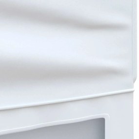 Tenda para festas dobrável com paredes laterais 3x6 m branco