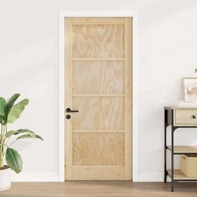 Porta Interior "ORKDAL" 83x202x4 cm Madeira Sólida Pinho