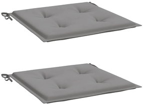 Almofadões p/ cadeiras jardim 2pcs 40x40x4 cm oxford cinza
