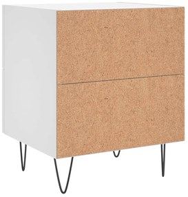 Mesas de cabeceira 2 pcs 40x35x47,5 cm deriv. de madeira branco