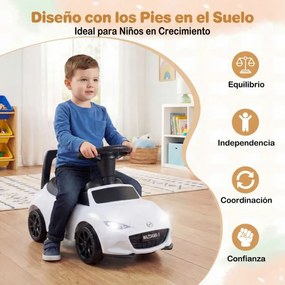 Carro de empurrar para crianças – Brinquedo deslizante com design de apoio no chão e espaço de arrumação – Carro para sentar e deslizar para trás – Br
