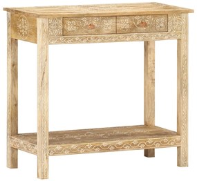 Mesa consola 80x35x74 cm madeira de mangueira maciça