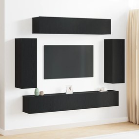 Conjunto de Cabinete de TV de 6 Peças - Madeira Engenheirada em Acabam