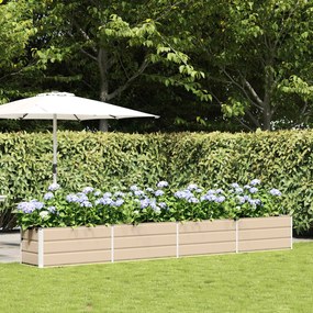 vidaXL Floreira Ivory 480 x 50 x 45 cm Aço Galvanizado