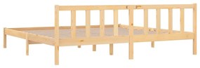 Estrutura de cama 200x200 cm pinho maciço