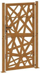 Portão de jardim 105x180 cm design de luz em aço resistente