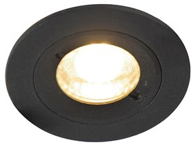 Foco embutido inteligente moderno preto redondo incluindo WiFi GU10 IP54 - Xena