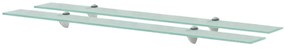 Prateleiras flutuantes 2 pcs vidro 100x20 cm 8 mm