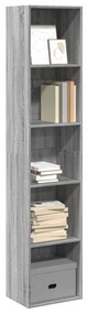 vidaXL Estante 40x30x189 cm derivados de madeira cinzento sonoma