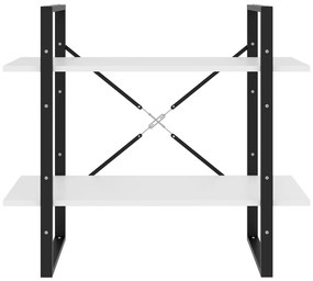 Estante com 2 prateleiras 80x30x70 cm derivados madeira branco