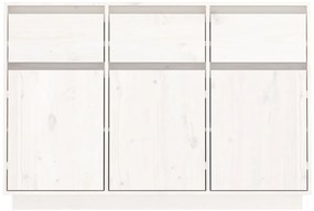 Aparador 110x34x75 cm madeira de pinho maciça branco
