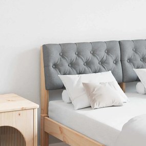 vidaXL Cabeceira estofada Cinzento-claro 120 cm