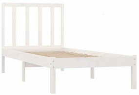 Estrutura cama solteiro 90x190 cm pinho maciço branco