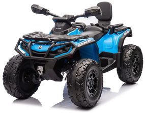 Moto 4 elétrica para crianças 12V Can Am Outlander 4x4 com controlo remoto, rodas Espuma EVA, assento couro Carga até 50Kg Azul