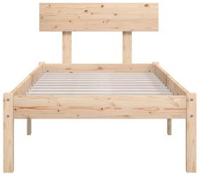 Estrutura de cama solteiro 90x190 cm pinho maciço