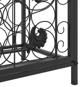 Garrafeira para 73 garrafas 45x36x200 cm ferro forjado preto