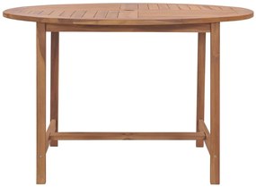 Mesa de jantar p/ jardim Ø110x75 cm madeira de teca maciça