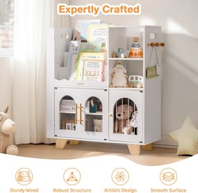 Organizador de brinquedos para crianças madeira 89,3 x 79,2 x 29,2 cm Branco