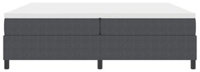 Cama Box Spring com Colchão Cinza Escuro 200x200 cm Tecido de Veludo C