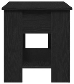 Mesa de Café de Carvalho Preto - 101x49x52 cm Feita de Madeira Reforça