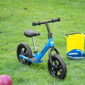 HOMCOM Bicicleta sem Pedais para Crianças acima de 3 Anos com Assento e Guiador Ajustáveis Bicicleta de Equilíbrio Infantil com Estrutura de Aço