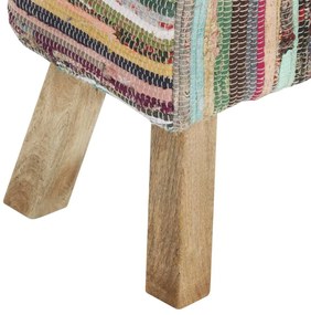 Banco tecido chindi 160 cm multicor