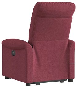 Poltrona de massagens reclin. elevatória tecido vermelho tinto