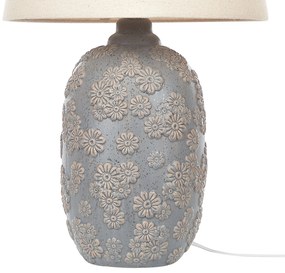 Candeeiro de mesa de cerâmica cinzento e creme 46 cm FERREY Beliani