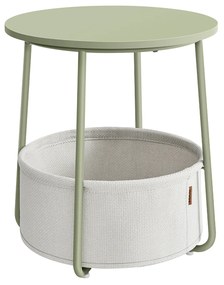 Mesa de apoio redonda com cesto têxtil | VASAGLE | 45 x 45 x 51 cm | LET223C69.