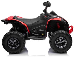 Moto 4 elétrica Crianças 24V 2x200W Maverick ATV, Rodas de EVA, Assento de couro Vermelha