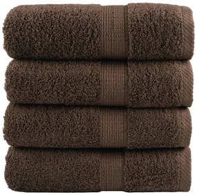 Toalhas de bidé premium SOLUND 4 pcs 30x50 cm 600 gsm castanho