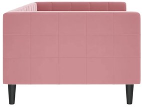 Sofá-cama 90x200 cm veludo rosa