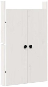 Portas de Cozinha ao Ar Livre Brancas 50x9x82 cm Madeira Maciça de Pin