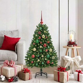 vidaXL Árvore de Natal Artificial Verde 120 cm PVC e Metal
