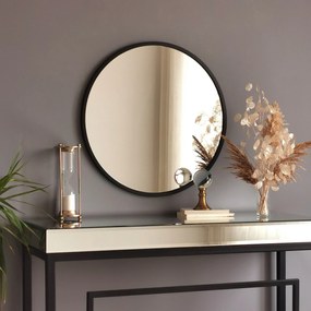 Espelho Siyah Metal – Preto – 60 cm x 60 cm x 2,2 cm