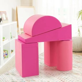 Conjunto de blocos de espuma grandes para crianças Blocos de construção Brinquedos educativos para bebés Vermelho