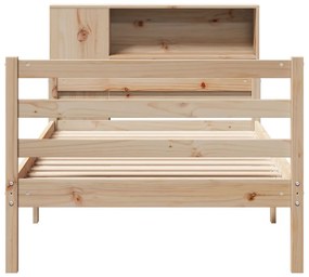 Cama com estante sem colchão 90x200 cm pinho maciço