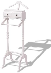 vidaXL Suporte para roupas com armário em madeira, branco