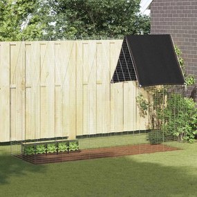 vidaXL Gaiola para Coelhos Prateado 300 x 100 x 210 cm Aço Galvanizado