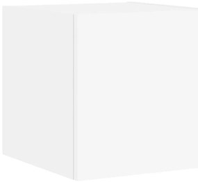 Móvel de parede para TV com luzes LED 30,5x35x30 cm branco