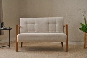 Sofá de 2 Lugares Kemer – Creme – 114 cm x 80 cm x 85 cm