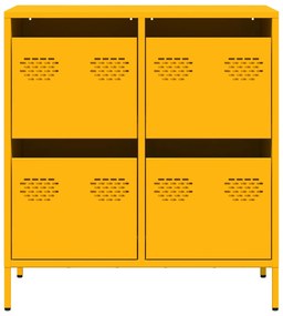 Aparador 68x39x73,5 cm aço laminado a frio amarelo mostarda