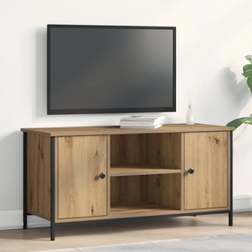 Mesa de TV vidaXL Carvalho Artesanal 100x40x50 cm Madeira Derivada e A