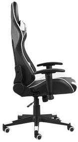 Cadeira de gaming giratória PVC branco