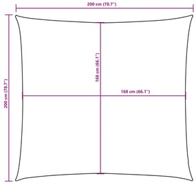 Para-sol estilo vela tecido oxford quadrado 2x2 m vermelho