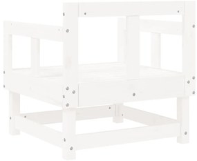 Cadeiras de jardim 2 pcs madeira de pinho maciça branco