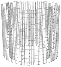 Gabião redondo para pedras, gaiola decorativa de jardim | SONGMICS | 90 x 70 x 80 cm | prata | GGB879.