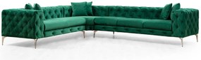 Sofá de Canto Como – Verde – 310 cm x 70 cm x 270 cm